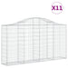 Coșuri gabion arcuite 11 buc, 200x30x100/120 cm fier galvanizat - WALTI WALTI