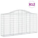 Coșuri gabion arcuite 12 buc, 200x30x100/120 cm fier galvanizat - WALTI WALTI