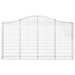 Coșuri gabion arcuite 12 buc, 200x30x100/120 cm fier galvanizat - WALTI WALTI