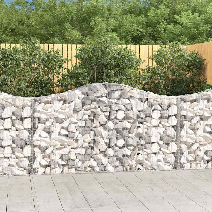 Coșuri gabion arcuite 12 buc, 200x30x100/120 cm fier galvanizat - WALTI WALTI