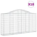 Coșuri gabion arcuite 18 buc, 200x30x100/120 cm fier galvanizat - WALTI WALTI