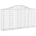 Coșuri gabion arcuite 18 buc, 200x30x100/120 cm fier galvanizat - WALTI WALTI