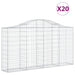Coșuri gabion arcuite 20 buc, 200x30x100/120 cm fier galvanizat - WALTI WALTI