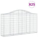 Coșuri gabion arcuite 25 buc, 200x30x100/120 cm fier galvanizat - WALTI WALTI