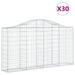 Coșuri gabion arcuite 30 buc, 200x30x100/120 cm fier galvanizat - WALTI WALTI