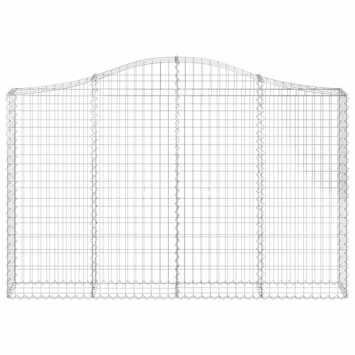 Coșuri gabion arcuite 2 buc, 200x30x120/140 cm, fier galvanizat WALTI