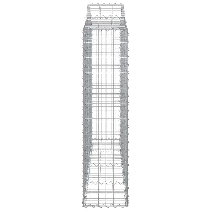 Coșuri gabion arcuite 2 buc, 200x30x120/140 cm, fier galvanizat WALTI