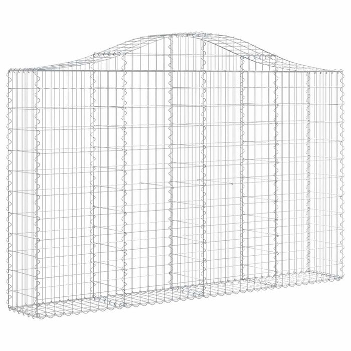 Coșuri gabion arcuite 3 buc, 200x30x120/140 cm, fier galvanizat WALTI