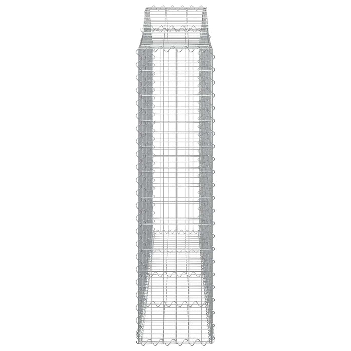 Coșuri gabion arcuite 3 buc, 200x30x120/140 cm, fier galvanizat WALTI