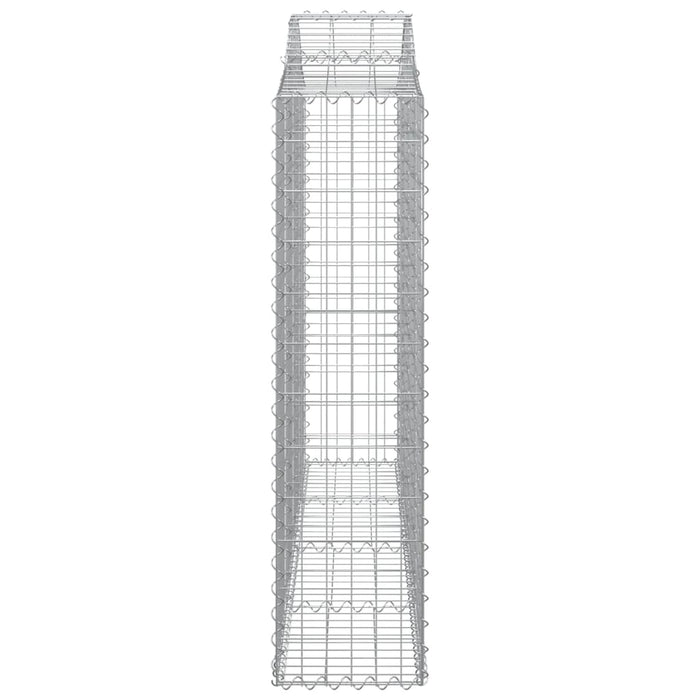Coșuri gabion arcuite 7 buc, 200x30x120/140 cm, fier galvanizat WALTI