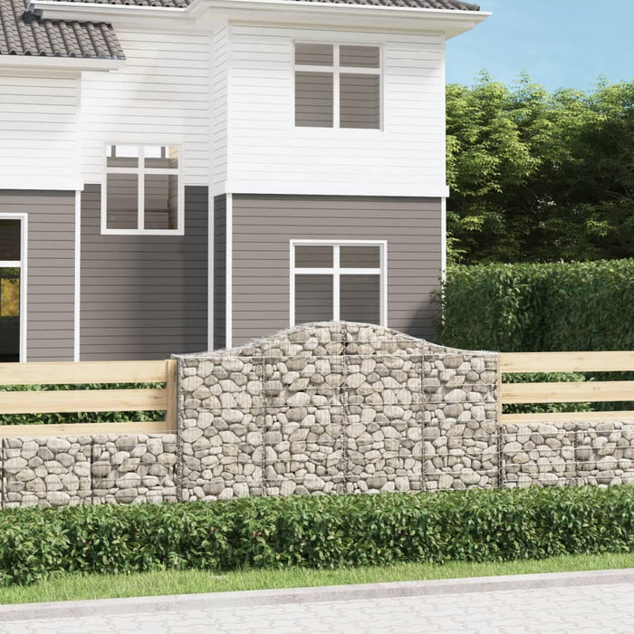 Coșuri gabion arcuite 7 buc, 200x30x120/140 cm, fier galvanizat WALTI