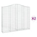 Coșuri gabion arcuite 2 buc, 200x30x160/180 cm, fier galvanizat - WALTI WALTI