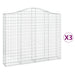 Coșuri gabion arcuite 3 buc, 200x30x160/180 cm, fier galvanizat - WALTI WALTI