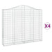 Coșuri gabion arcuite 4 buc, 200x30x160/180 cm, fier galvanizat - WALTI WALTI