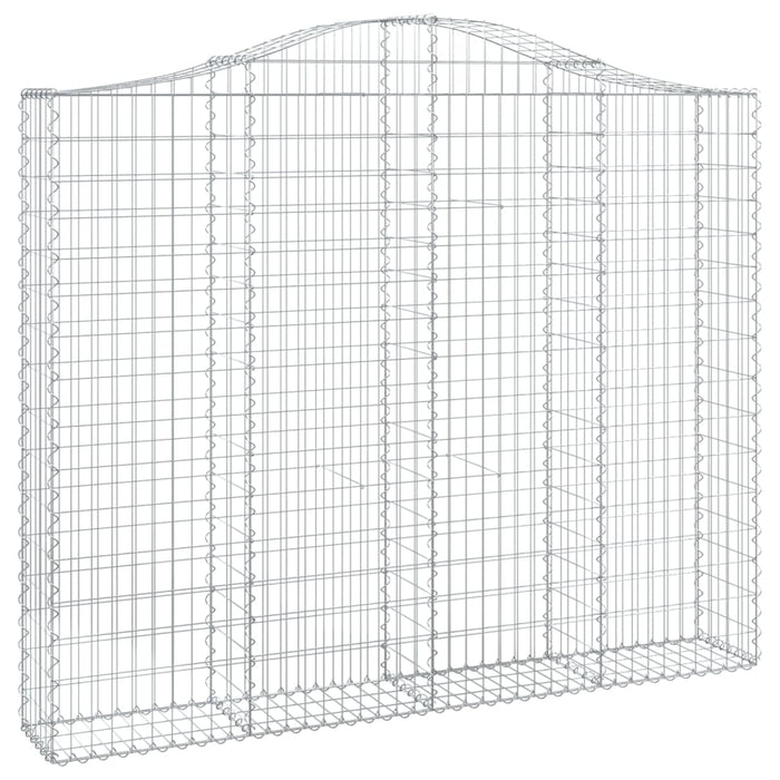 Coș gabion arcuit, 11 buc, 200x30x160/180 cm, fier galvanizat WALTI