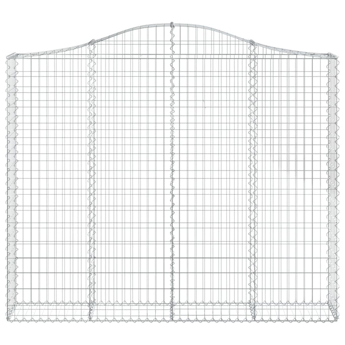 Coș gabion arcuit, 11 buc, 200x30x160/180 cm, fier galvanizat WALTI