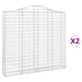 Coșuri gabion arcuite 2 buc, 200x30x180/200cm, fier galvanizat - WALTI WALTI