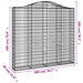 Coșuri gabion arcuite 2 buc, 200x30x180/200cm, fier galvanizat - WALTI WALTI