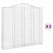 Coșuri gabion arcuite 3 buc, 200x30x180/200cm, fier galvanizat - WALTI WALTI