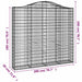 Coșuri gabion arcuite 3 buc, 200x30x180/200cm, fier galvanizat - WALTI WALTI
