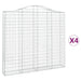 Coșuri gabion arcuite 4 buc, 200x30x180/200cm, fier galvanizat - WALTI WALTI