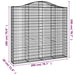 Coșuri gabion arcuite 5 buc, 200x30x180/200cm, fier galvanizat - WALTI WALTI
