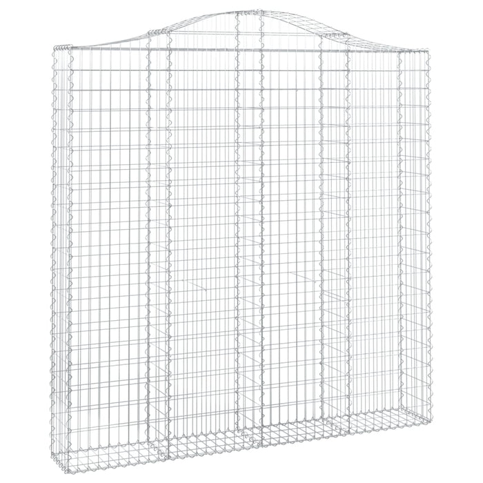 Coșuri gabion arcuite 2 buc. 200x30x200/220 cm fier galvanizat WALTI