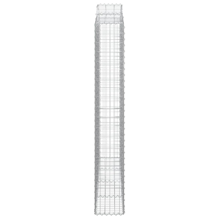 Coșuri gabion arcuite 3 buc. 200x30x200/220 cm fier galvanizat - WALTI WALTI