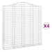Coșuri gabion arcuite 4 buc. 200x30x200/220 cm fier galvanizat - WALTI WALTI