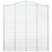 Coșuri gabion arcuite 4 buc. 200x30x200/220 cm fier galvanizat - WALTI WALTI