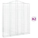 Coșuri gabion arcuite, 2 buc 200x30x220/240cm, fier galvanizat - WALTI WALTI