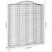 Coșuri gabion arcuite, 2 buc 200x30x220/240cm, fier galvanizat - WALTI WALTI
