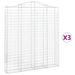 Coșuri gabion arcuite,3 buc., 200x30x220/240cm, fier galvanizat - WALTI WALTI