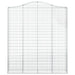 Coșuri gabion arcuite,3 buc., 200x30x220/240cm, fier galvanizat - WALTI WALTI