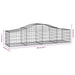 Coșuri gabion arcuite 12 buc, 200x50x40/60 cm, fier galvanizat - WALTI WALTI