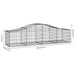 Coșuri gabion arcuite 13 buc, 200x50x40/60 cm, fier galvanizat - WALTI WALTI