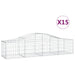 Coșuri gabion arcuite 15 buc, 200x50x40/60 cm, fier galvanizat - WALTI WALTI