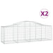 Coșuri gabion arcuite 2 buc, 200x50x60/80 cm, fier galvanizat - WALTI WALTI