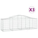Coșuri gabion arcuite 3 buc, 200x50x60/80 cm, fier galvanizat - WALTI WALTI