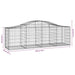 Coșuri gabion arcuite 4 buc, 200x50x60/80 cm, fier galvanizat - WALTI WALTI