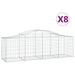 Coșuri gabion arcuite 8 buc, 200x50x60/80 cm, fier galvanizat - WALTI WALTI