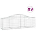 Coșuri gabion arcuite 9 buc, 200x50x60/80 cm, fier galvanizat - WALTI WALTI