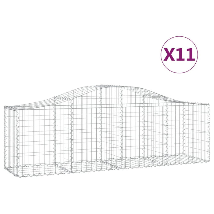 Coșuri gabion arcuite 11 buc, 200x50x60/80 cm, fier galvanizat - WALTI WALTI