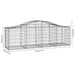 Coșuri gabion arcuite 13 buc, 200x50x60/80 cm, fier galvanizat - WALTI WALTI