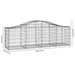 Coșuri gabion arcuite 14 buc, 200x50x60/80 cm, fier galvanizat - WALTI WALTI