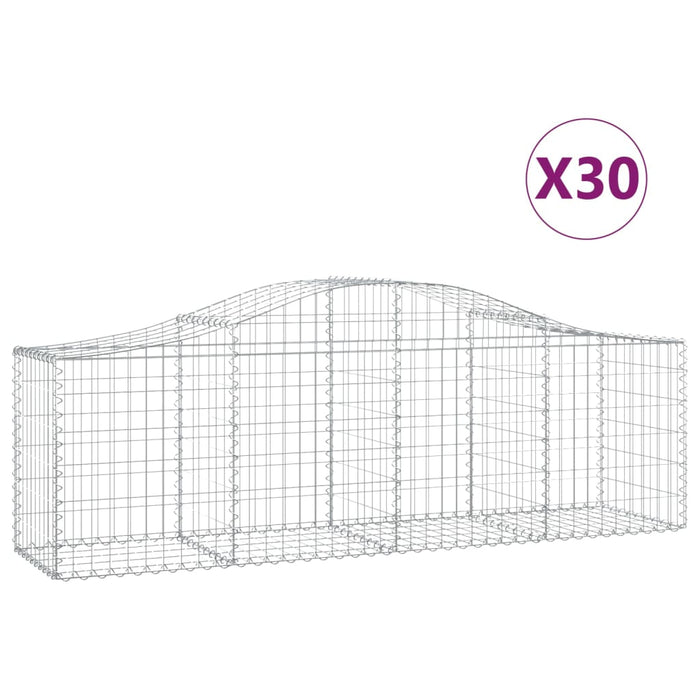 Coșuri gabion arcuite 30 buc, 200x50x60/80 cm, fier galvanizat - WALTI WALTI