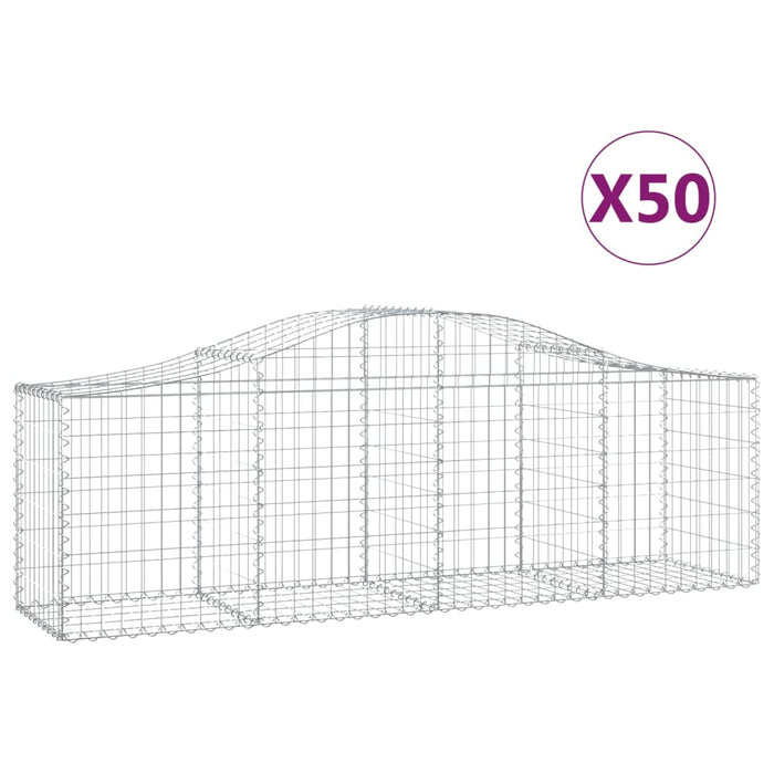 Coșuri gabion arcuite 50 buc, 200x50x60/80 cm, fier galvanizat - WALTI WALTI