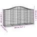 Coșuri gabion arcuite 5 buc, 200x50x100/120 cm fier galvanizat - WALTI WALTI