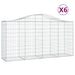 Coșuri gabion arcuite 6 buc, 200x50x100/120 cm, fier galvanizat - WALTI WALTI