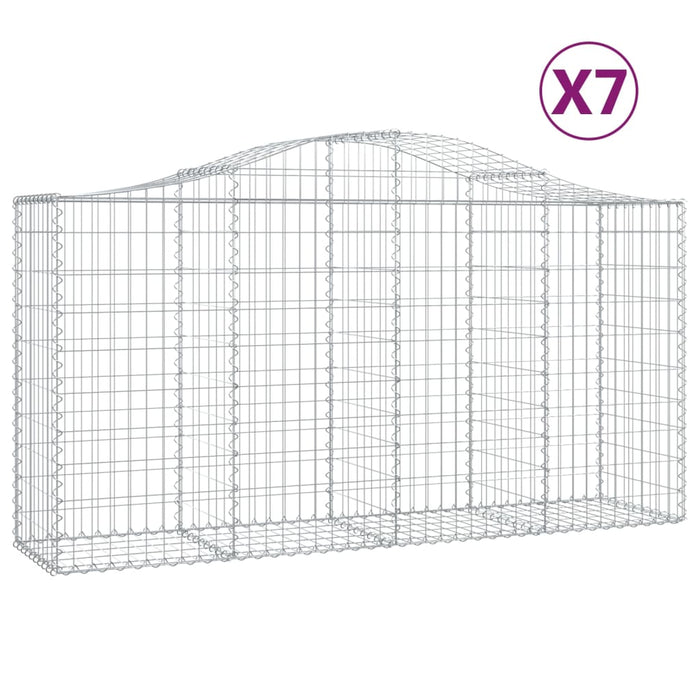 Coșuri gabion arcuite 7 buc, 200x50x100/120 cm, fier galvanizat - WALTI WALTI